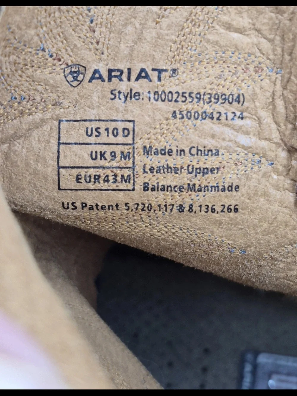 Ariat Men’s Size 10 D Heritage Crepe Sole Western Cowboy Boots ATS Tech Soles